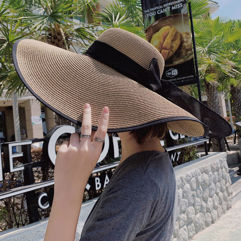 Women's Straw Woven Straw Hat Beach Seaside Travel Sun Hat