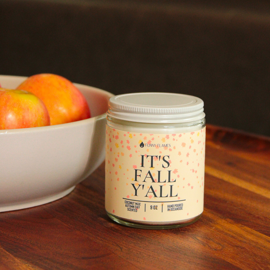 it's fall y'all home candle gift idea