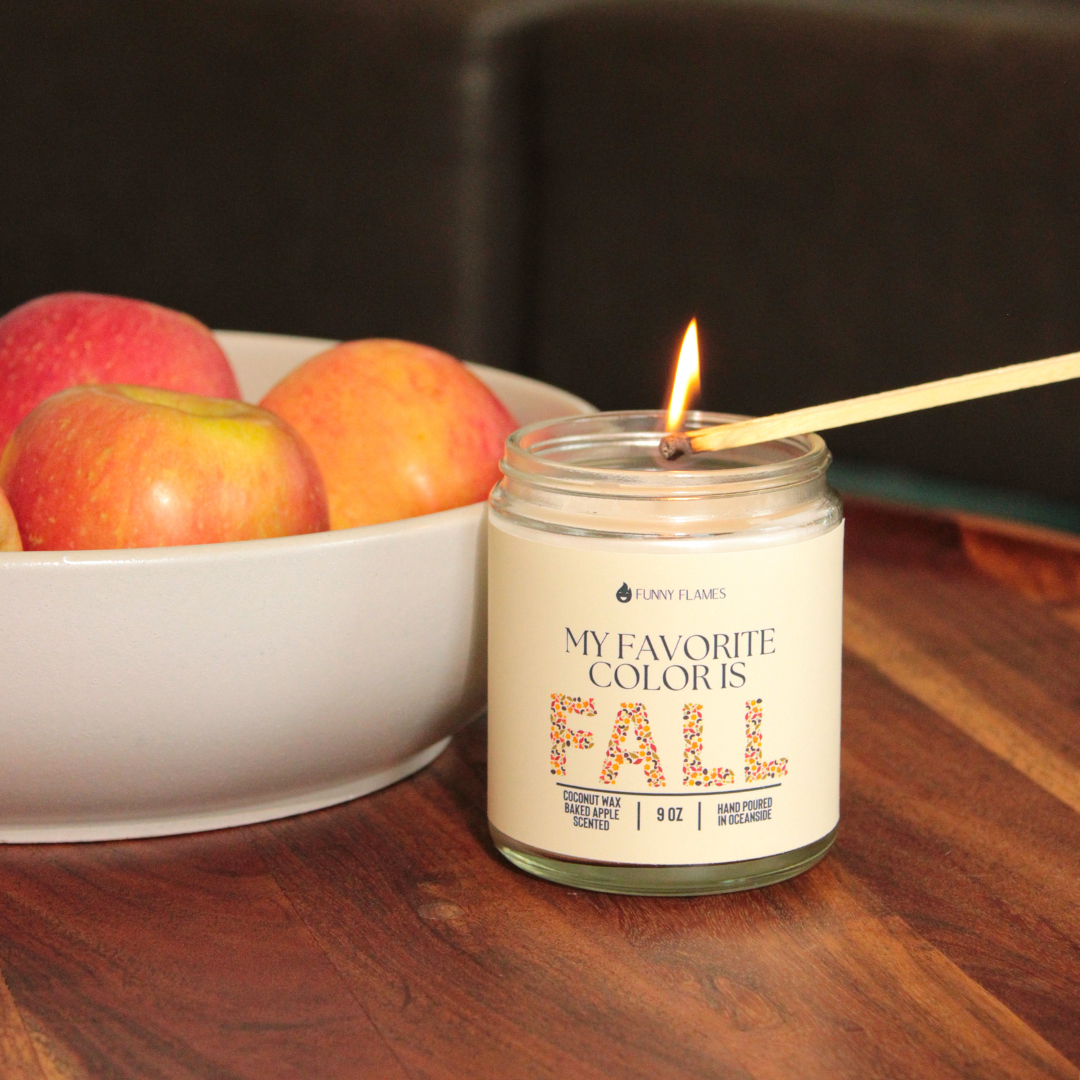 my favorite color is fall candle home gift idea decoration
