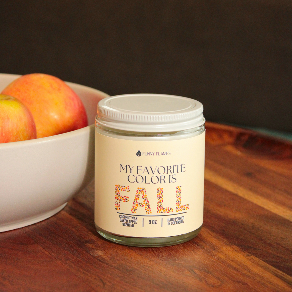 my favorite color is fall candle home gift idea decoration