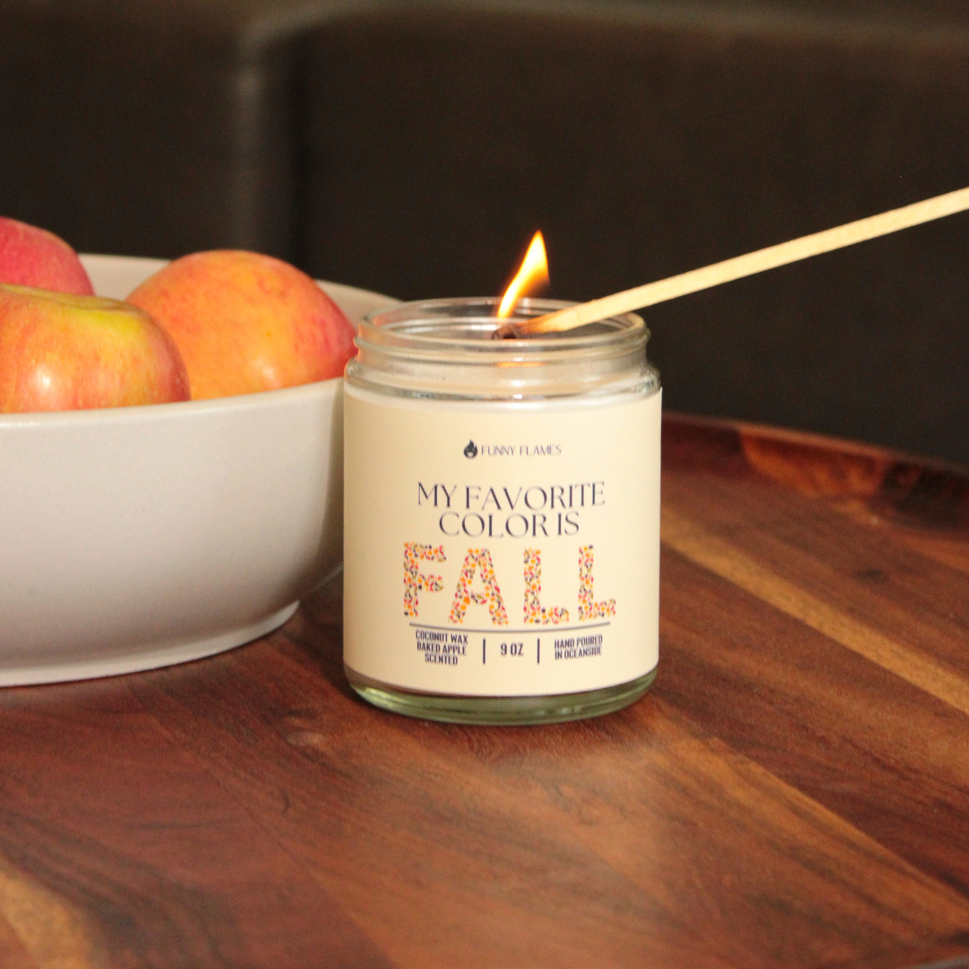 my favorite color is fall candle home gift idea decoration
