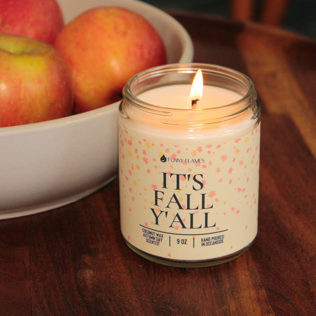 it's fall y'all home candle gift idea