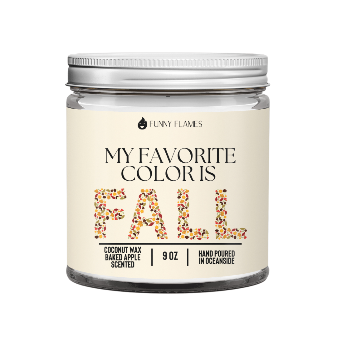 my favorite color is fall candle home gift idea decoration