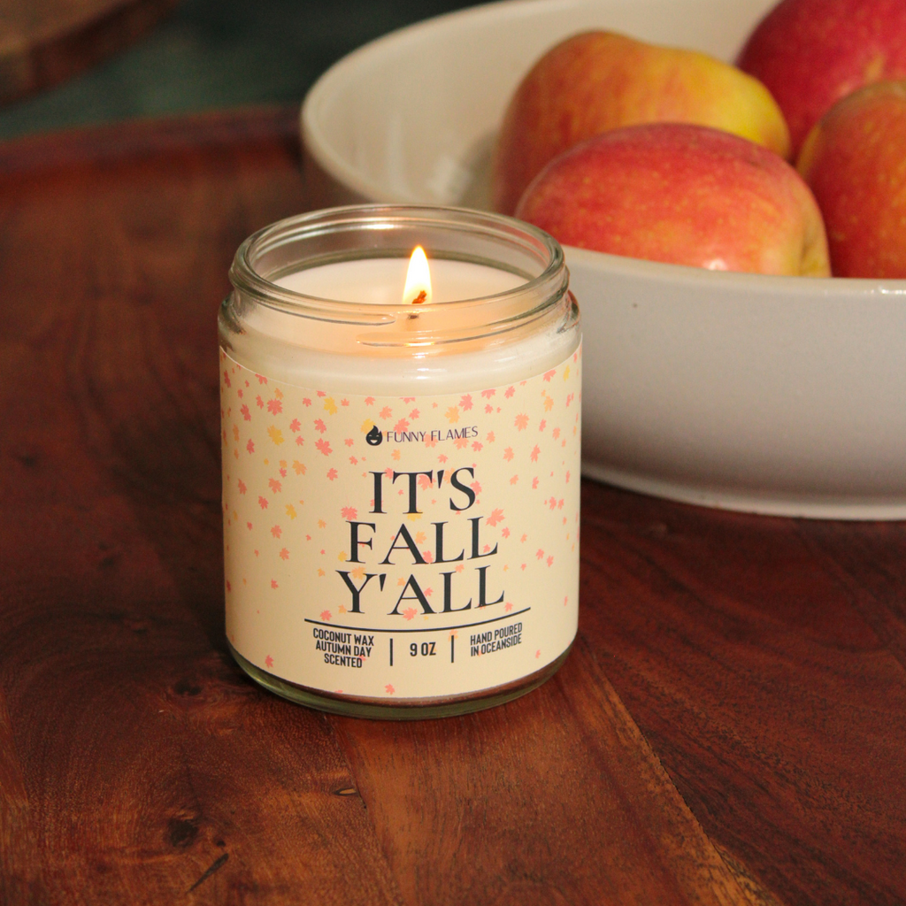 it's fall y'all home candle gift idea