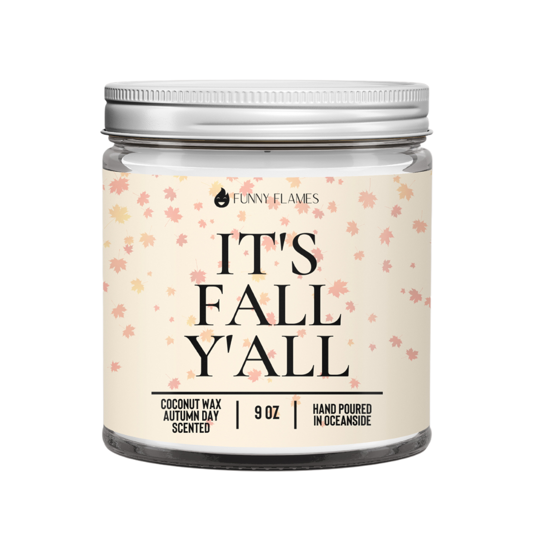 it's fall y'all home candle gift idea
