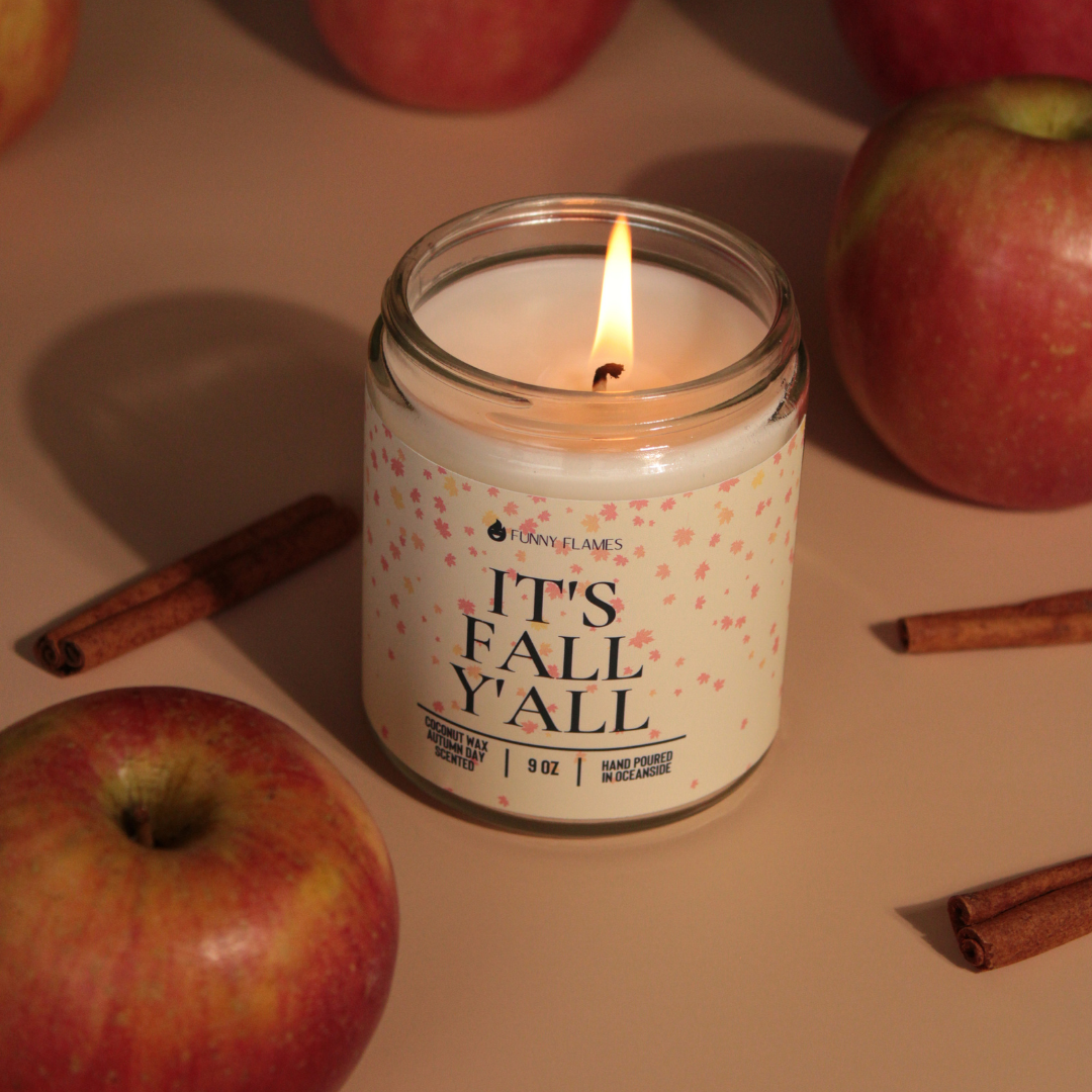 it's fall y'all home candle gift idea