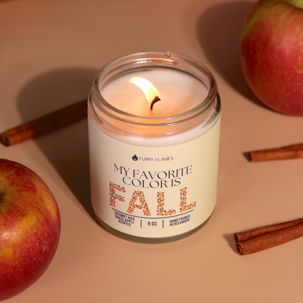 my favorite color is fall candle home gift idea decoration
