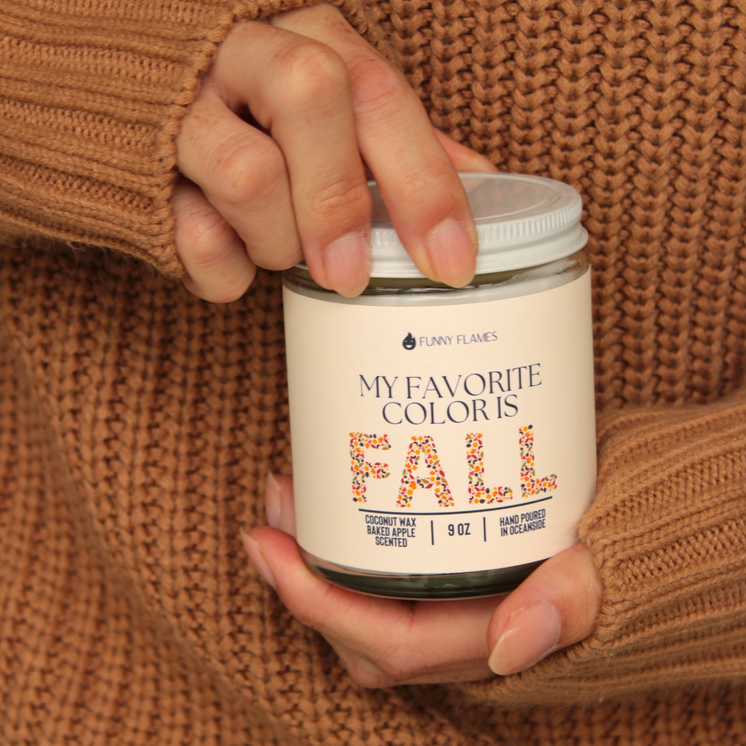 my favorite color is fall candle home gift idea decoration