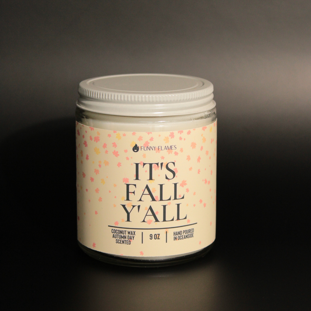 it's fall y'all home candle gift idea