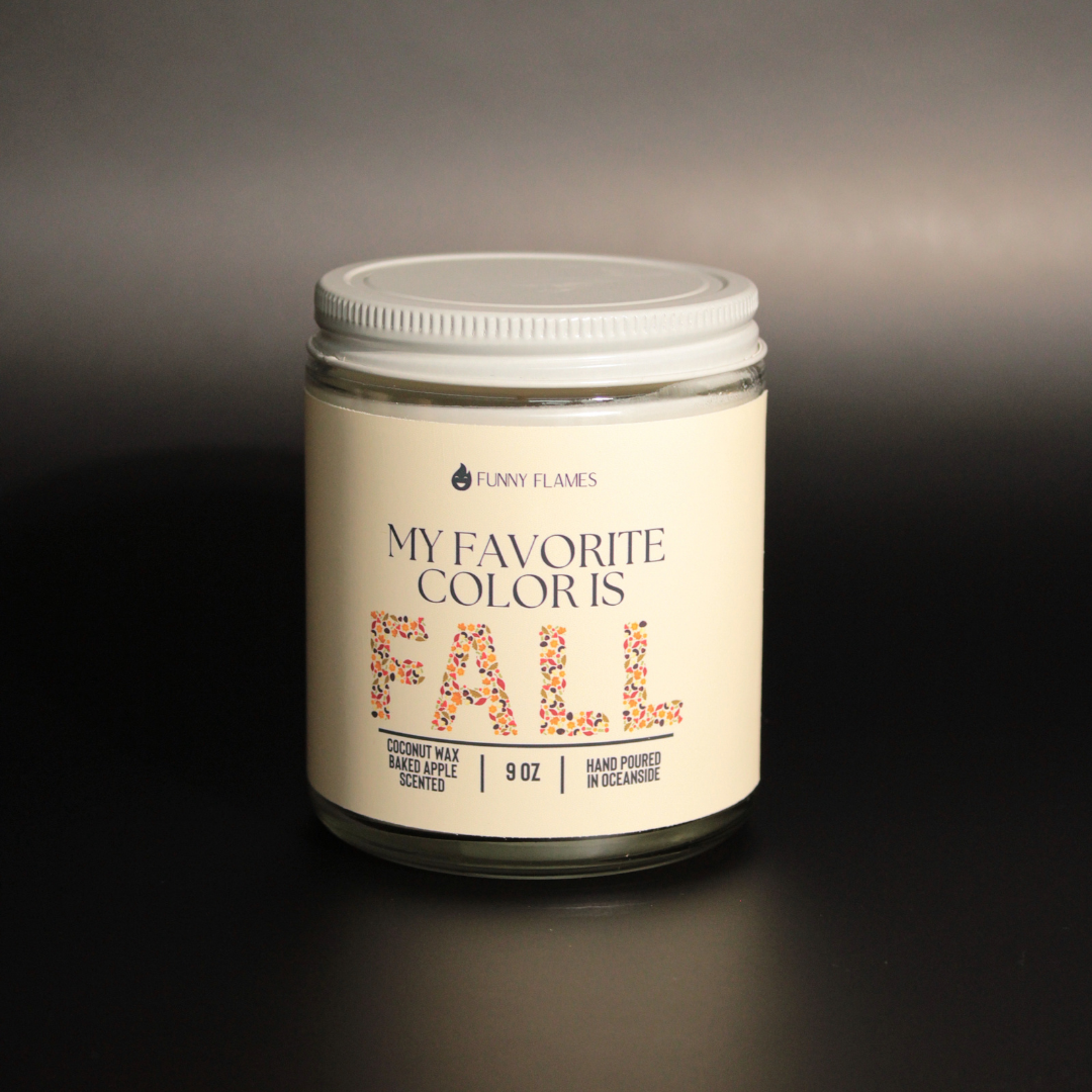 my favorite color is fall candle home gift idea decoration