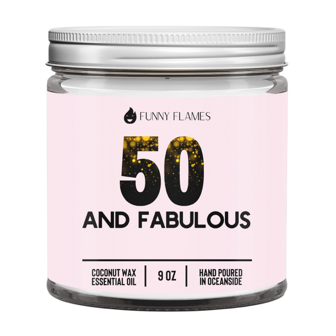 funny birthday gift candle 50 years old